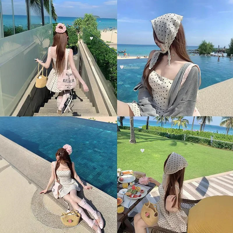Elegant French Polka Dot Square Neck Strap Dress Women Summer A Line Backless Beach Dress For Holiday Vacation Outfit
Elegant French Polka Dot Square Neck Strap Dress Women Summer A Line Backless Beach Dress For Holiday Vacation Outfit