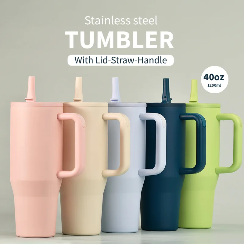 2024 New Design Stale Cup Straw Lid 40OZ Adventure Insulated Stainless Steel Tumbler with Handle and Lid Reusable Beer Mug Cup
2024 New Design Stale Cup Straw Lid 40OZ Adventure Insulated Stainless Steel Tumbler with Handle and Lid Reusable Beer Mug Cup
