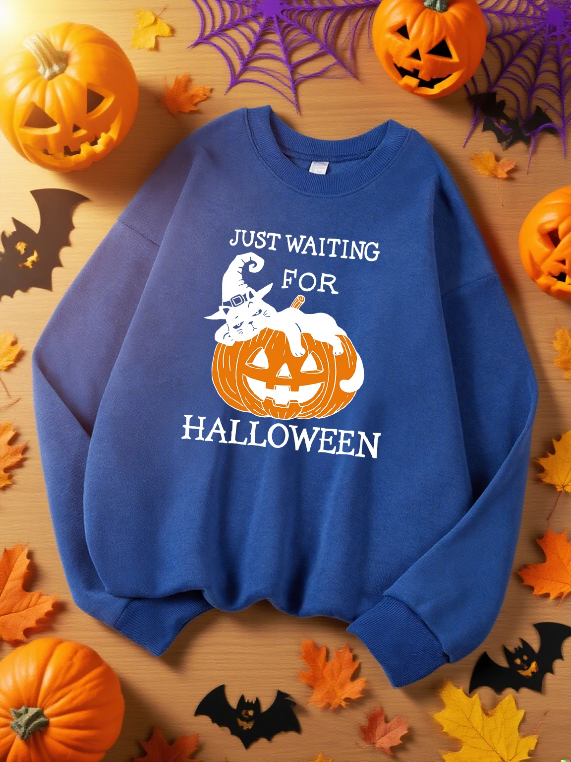 Просто ожидание на Хэллоуин, толстовки с дизайном тыквы, женский спортивный флисовый пуловер, осенний повседневный топ, мягкая удобная толстовка
Просто ожидание на Хэллоуин, толстовки с дизайном тыквы, женский спортивный флисовый пуловер, осенний повседневный топ, мягкая удобная толстовка