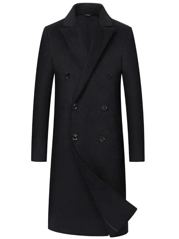 Double-Sided Woolen Long Coat Men's Autumn Winter Extended Version Knee-Length Windbreaker Thiened Cotton Jaet
Double-Sided Woolen Long Coat Men's Autumn Winter Extended Version Knee-Length Windbreaker Thiened Cotton Jaet