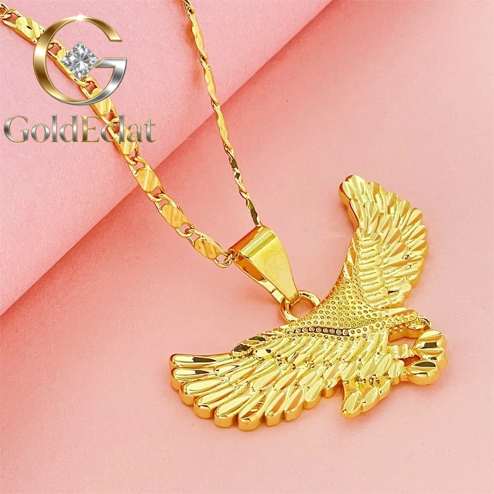 GoldEclat Luxury 24K 9999 Pure Gold real gold Necklace Big Show Grand Eagle Pendant Necklace
GoldEclat Luxury 24K 9999 Pure Gold real gold Necklace Big Show Grand Eagle Pendant Necklace
