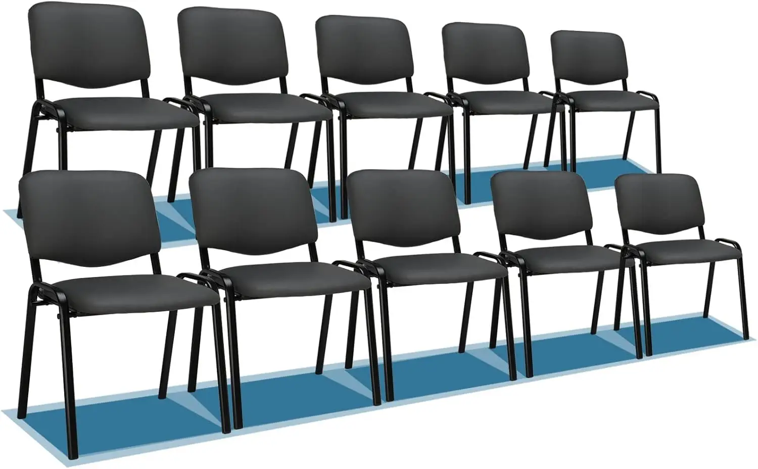 Grey Waiting Room Chairs, 10-Pack PU Church Chairs Conference Room Stackable Chairs Set, Office Guest Chairs
Grey Waiting Room Chairs, 10-Pack PU Church Chairs Conference Room Stackable Chairs Set, Office Guest Chairs