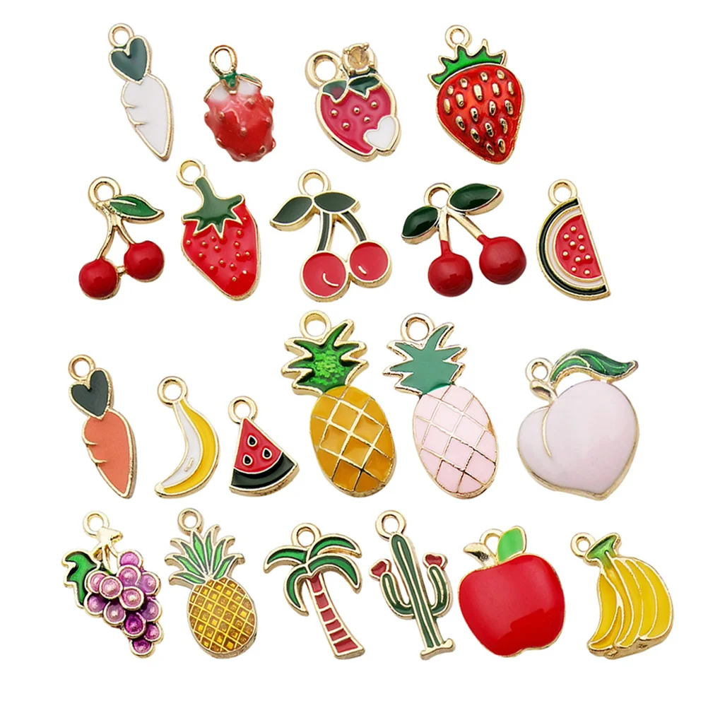 21pcs Cute Mini Diy Fruit Charms Pineapple Strawberry Cherry Watermelon Pendants For Jewelry Making Bracelets Keychains Necklace
21pcs Cute Mini Diy Fruit Charms Pineapple Strawberry Cherry Watermelon Pendants For Jewelry Making Bracelets Keychains Necklace