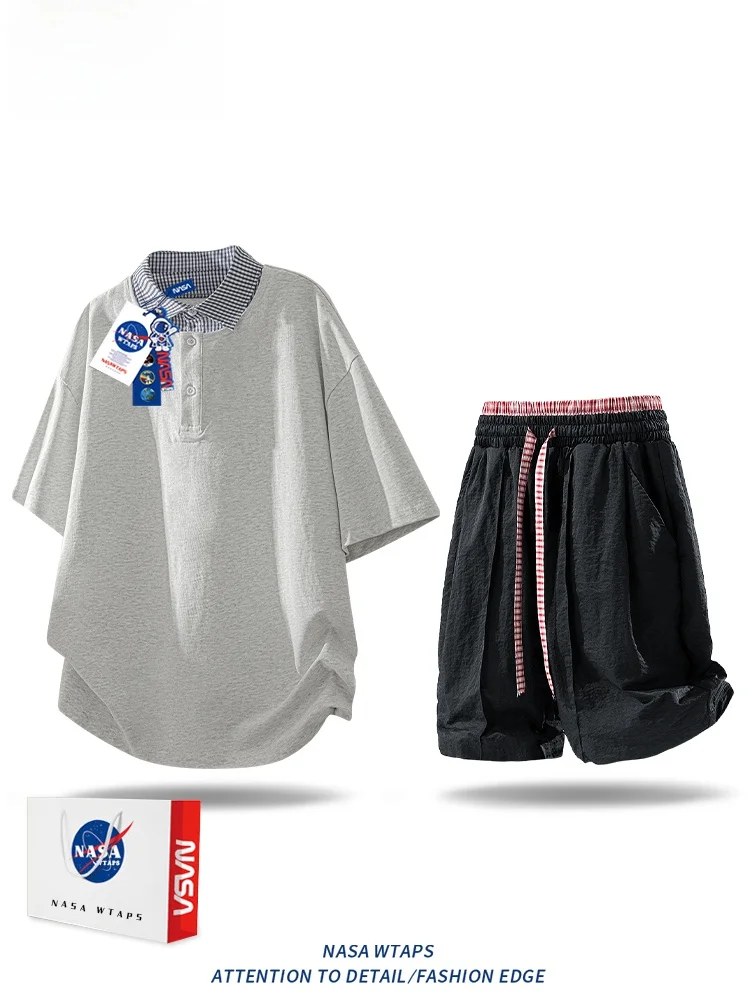 WTAPS Plaid Collar ort Sve T-irt Set Men Summer Haome Fake Two-Piece irt orts Two-Piece Set Casual Sportswear
WTAPS Plaid Collar ort Sve T-irt Set Men Summer Haome Fake Two-Piece irt orts Two-Piece Set Casual Sportswear