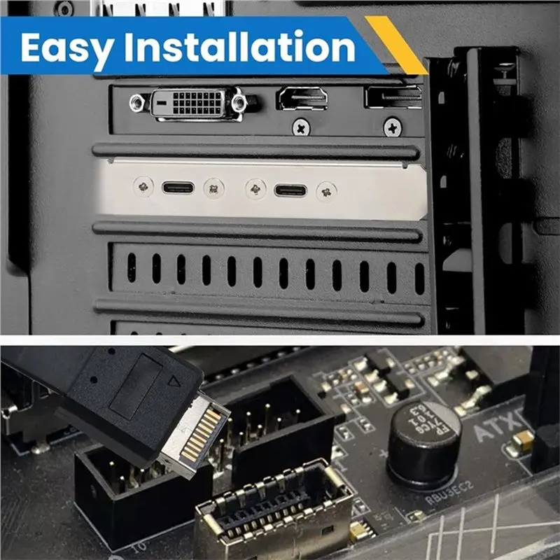 Type-E USB 3.2 20Pin ID Cable Extension With Front Panel Header Connector PCIE Bracket 20Gbps Type-E Male To USB C Female Port-A
Type-E USB 3.2 20Pin ID Cable Extension With Front Panel Header Connector PCIE Bracket 20Gbps Type-E Male To USB C Female Port-A