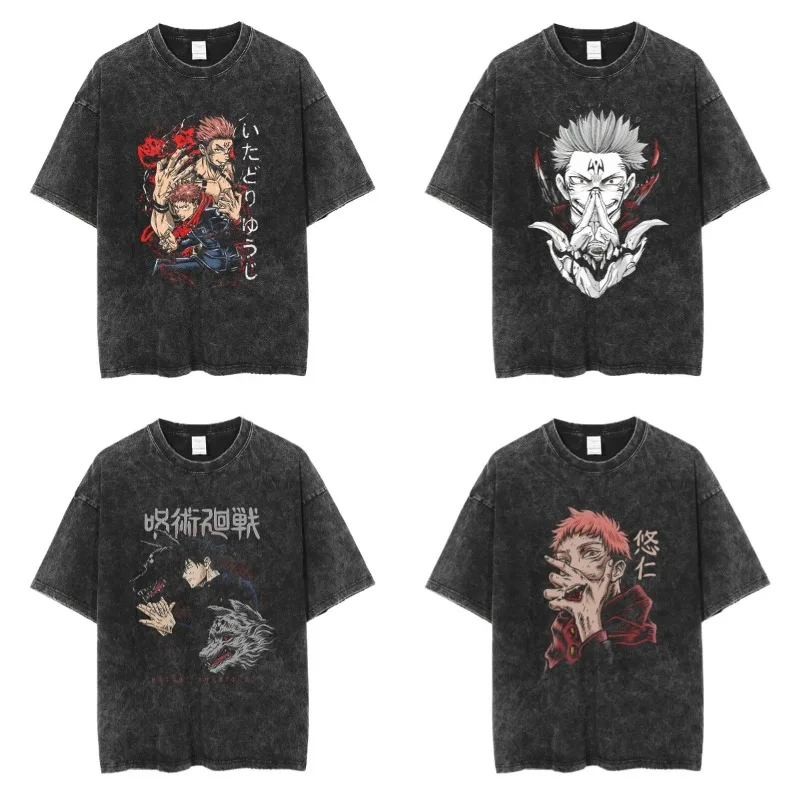 Jujutsu Kaisen New 2025 Washed Retro T-shirt Street Hip-hop Anime Gojo Graphic Casual Cotton Summer Short Sleeves Holiday Gift
Jujutsu Kaisen New 2025 Washed Retro T-shirt Street Hip-hop Anime Gojo Graphic Casual Cotton Summer Short Sleeves Holiday Gift