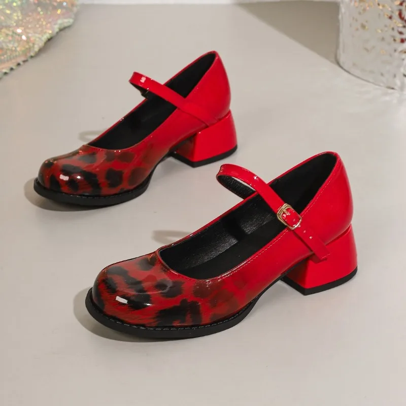 Women's Mary Jane Shoes Exquisite Leopard Print High Heels for Woman Fashion Lolita Casual Shoes Designer Shoes Zapatos De Mujer
Women's Mary Jane Shoes Exquisite Leopard Print High Heels for Woman Fashion Lolita Casual Shoes Designer Shoes Zapatos De Mujer