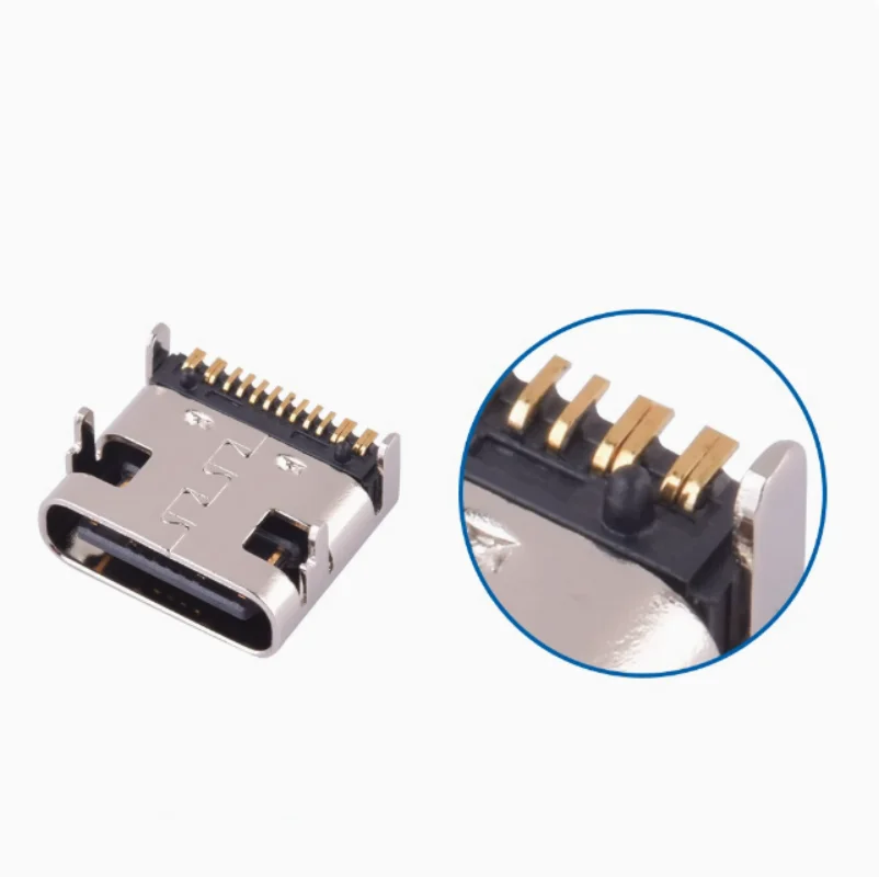 100pcs TYPE-C female socket 16P high conductivity copper gold-plated 30U can pass 10A high current tail pin length 1.1
100pcs TYPE-C female socket 16P high conductivity copper gold-plated 30U can pass 10A high current tail pin length 1.1