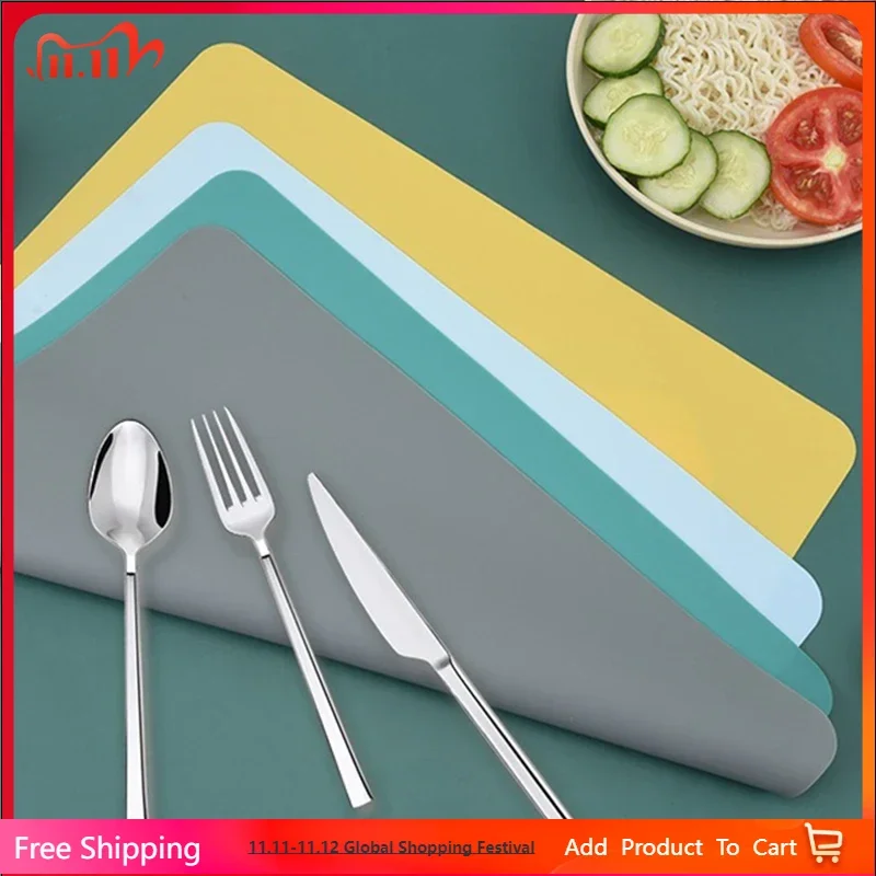 New Silicone Waterproof Placemat Table Mat Molandi Color Pads Heat Insulation Anti-skidding Washable Durable For Kitchen Dining
New Silicone Waterproof Placemat Table Mat Molandi Color Pads Heat Insulation Anti-skidding Washable Durable For Kitchen Dining