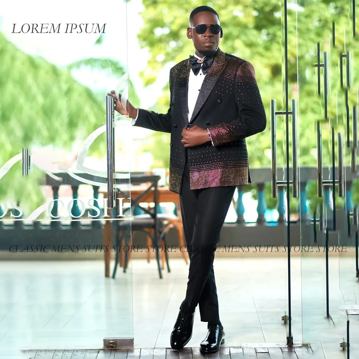 Customized Men Suits For Wedding Crystal Gem Groom Tuxedos Crystals 2 Pieces Sets Fashion Male Prom Blazers Slim Fit Homme
Customized Men Suits For Wedding Crystal Gem Groom Tuxedos Crystals 2 Pieces Sets Fashion Male Prom Blazers Slim Fit Homme