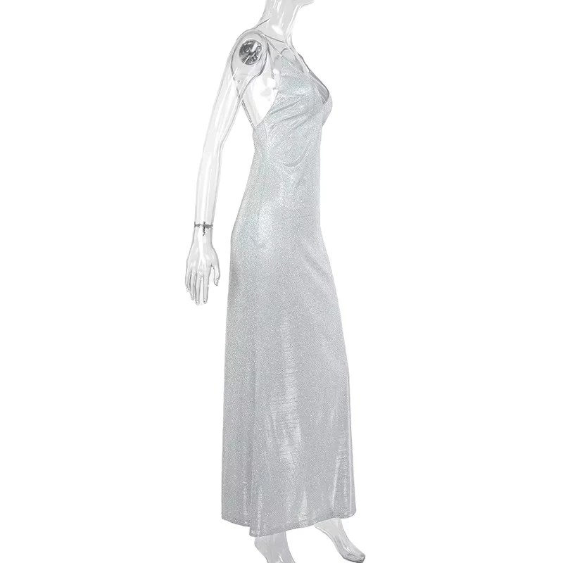 Spicy Girl Dress Spaghetti Straps V-Neck Fine Backless Evening Dress Sexy Style Solid Summer Slim Long Bodycon Dress
Spicy Girl Dress Spaghetti Straps V-Neck Fine Backless Evening Dress Sexy Style Solid Summer Slim Long Bodycon Dress