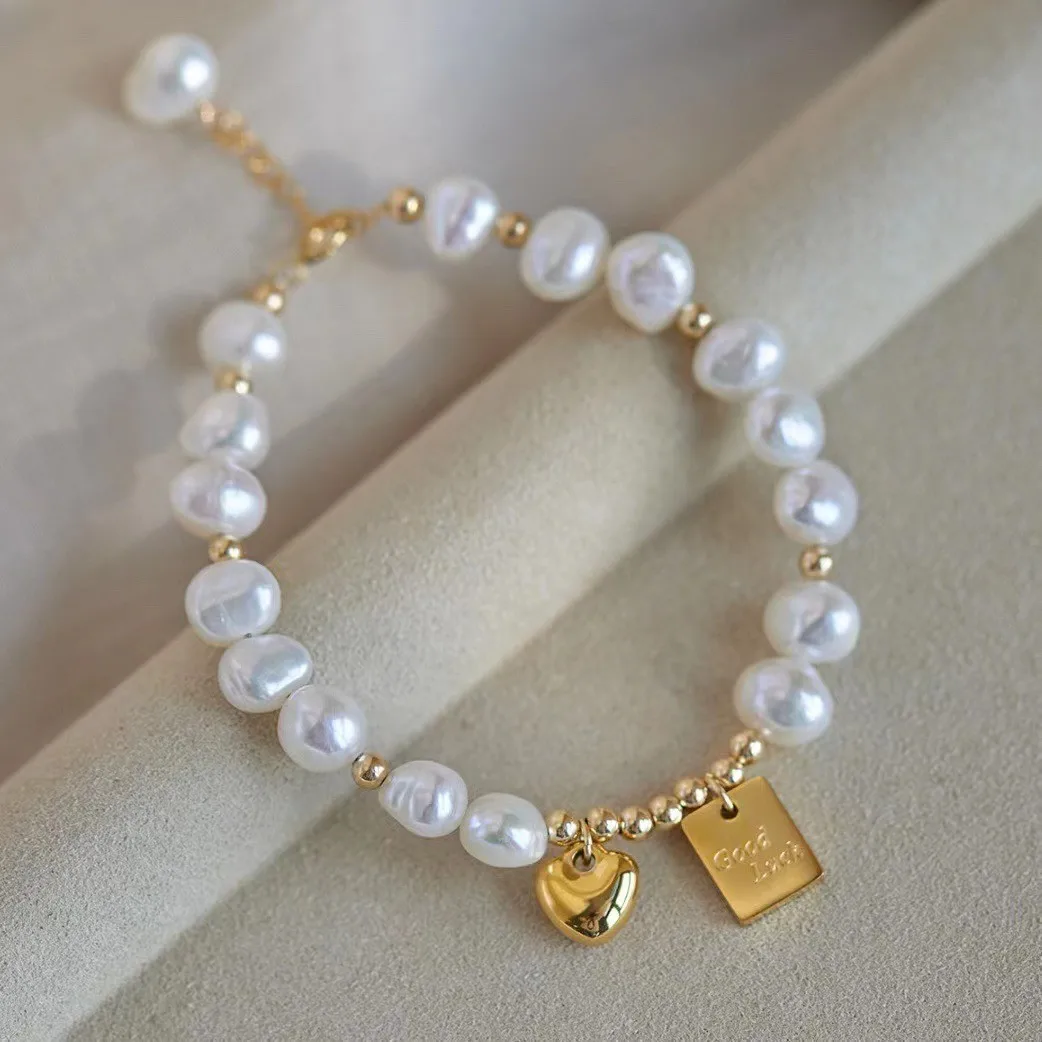 Fashion Love Lucky Design 100% Natural Baroque Freshwater Pearl 14K Gold Filled Bracelet Jewelry For Women Birthday Gifts
Fashion Love Lucky Design 100% Natural Baroque Freshwater Pearl 14K Gold Filled Bracelet Jewelry For Women Birthday Gifts