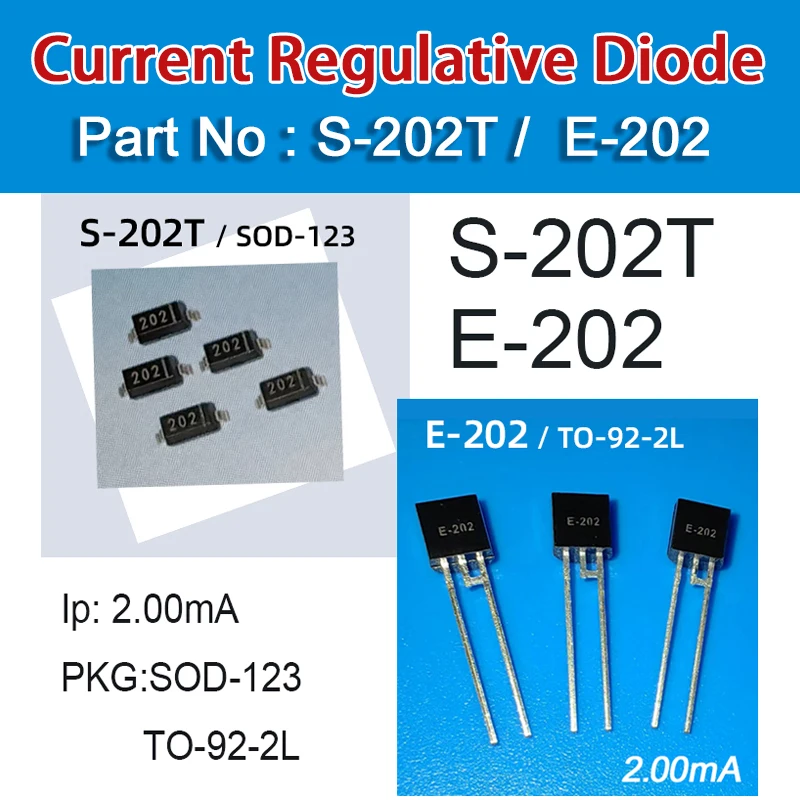 S-202T E-202 Current Regulative Diode Sod-123 Current 2.0Ma Voltage 100V
S-202T E-202 Current Regulative Diode Sod-123 Current 2.0Ma Voltage 100V