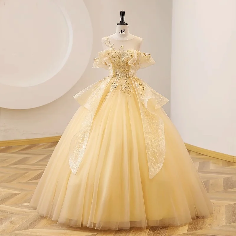 Yellow Tulle Evening Gown 2025 New Sle Student Opera Solo Performance Costume Beautiful Sound Singing Skirt mid Waist Chiffon
Yellow Tulle Evening Gown 2025 New Sle Student Opera Solo Performance Costume Beautiful Sound Singing Skirt mid Waist Chiffon