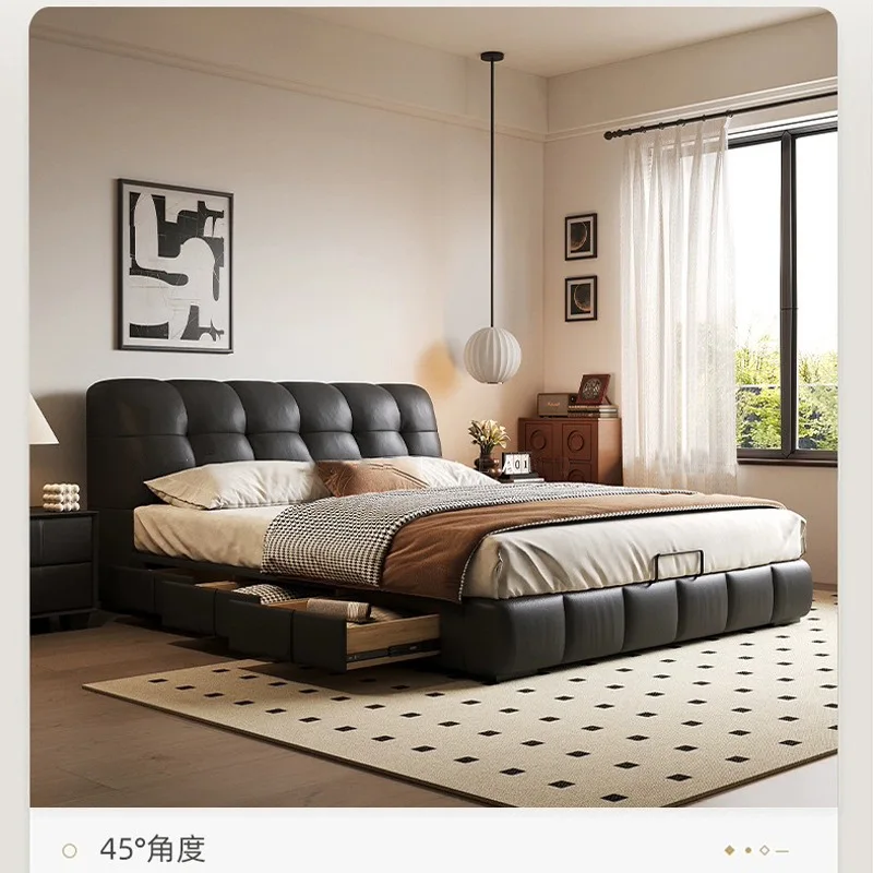 Customizable puff bed French cream wind storage bed Small apartment master bedroom double bed Modern simple Italian light
Customizable puff bed French cream wind storage bed Small apartment master bedroom double bed Modern simple Italian light