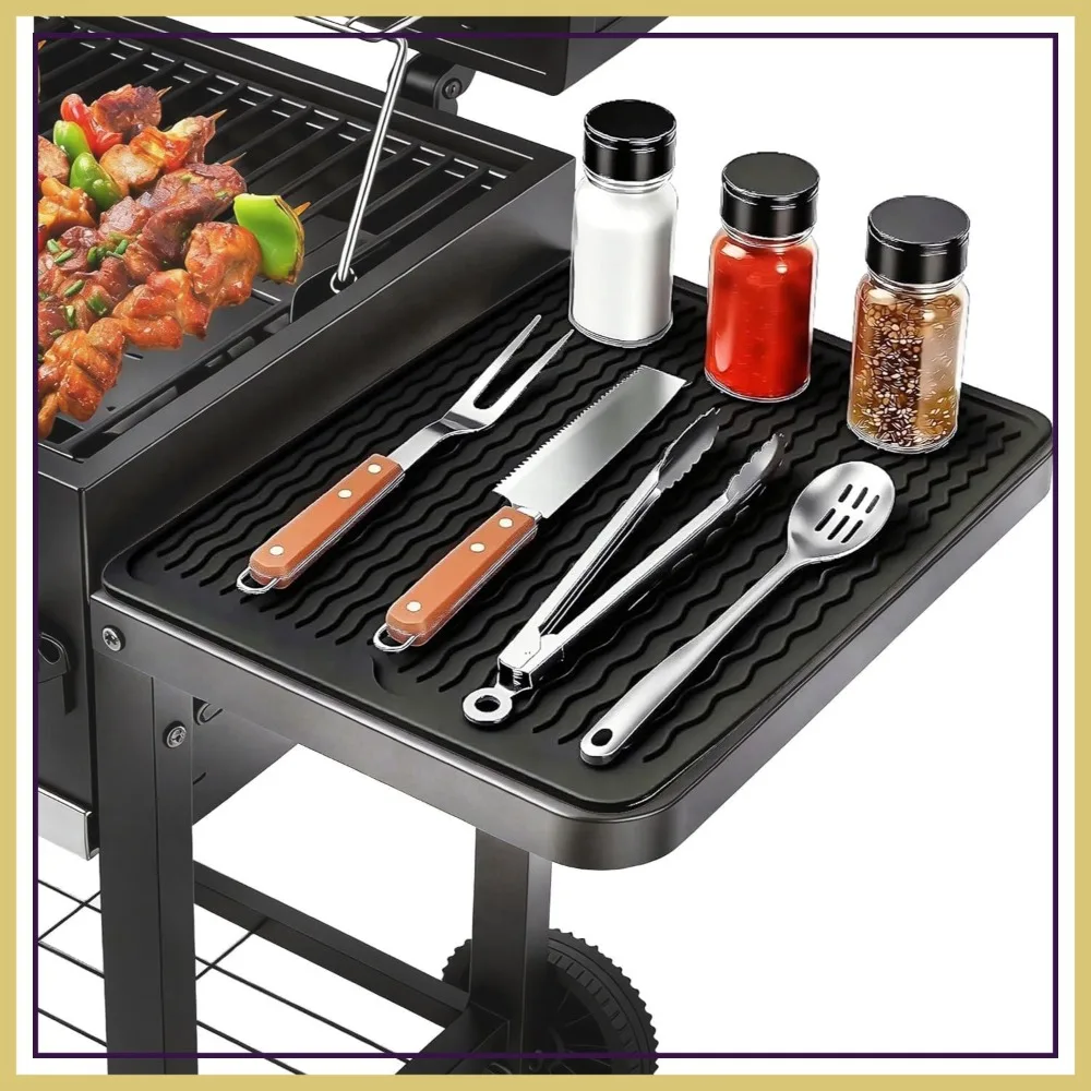 Silicone Grill Tools Mat for Flat Top Grill Smoker, BBQ Accessories Pad Mats for Outdoor Kitchen Counter, Side Shelf Spatula Mat
Silicone Grill Tools Mat for Flat Top Grill Smoker, BBQ Accessories Pad Mats for Outdoor Kitchen Counter, Side Shelf Spatula Mat