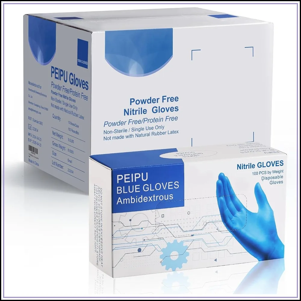 Disposable Nitrile Gloves, Powder Free, Latex Free, for Cleaning & Service
Disposable Nitrile Gloves, Powder Free, Latex Free, for Cleaning & Service