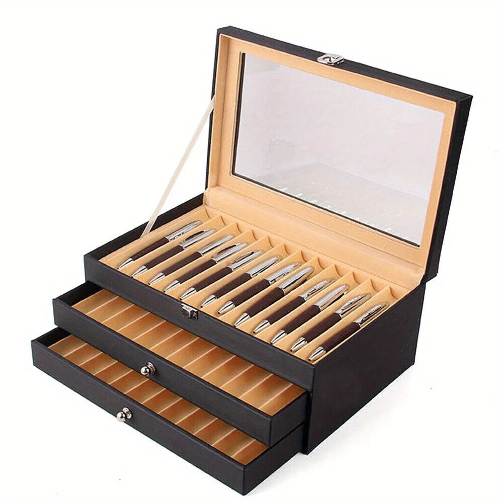 36 Slot Fountain Pen Holder Leather Display Case Organizer Collector Storage Box
36 Slot Fountain Pen Holder Leather Display Case Organizer Collector Storage Box