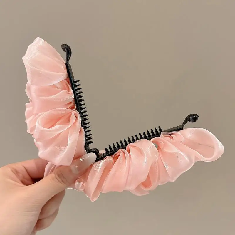 Pleated Bow Hair Clip For Girls Ponytail Artifact High-Grade Banana Clip
Pleated Bow Hair Clip For Girls Ponytail Artifact High-Grade Banana Clip