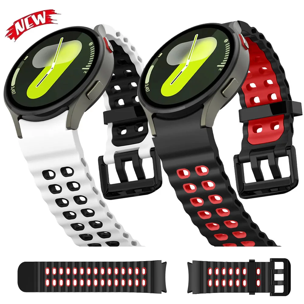 Silicone strap for Samsung Galaxy Watch 7 6 5 44mm 40mm Sports breathable replacement wristband watch 4 6 classic 47mm 46mm 43mm
Silicone strap for Samsung Galaxy Watch 7 6 5 44mm 40mm Sports breathable replacement wristband watch 4 6 classic 47mm 46mm 43mm