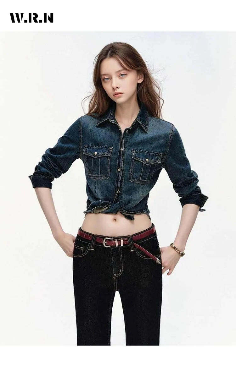 Sexy Style Casual Turn-down Collar Harajuku Denim Shirt 2025 Winter Women Fashion Street Style Blue Y2K Hotsweet Jean Blouse
Sexy Style Casual Turn-down Collar Harajuku Denim Shirt 2025 Winter Women Fashion Street Style Blue Y2K Hotsweet Jean Blouse