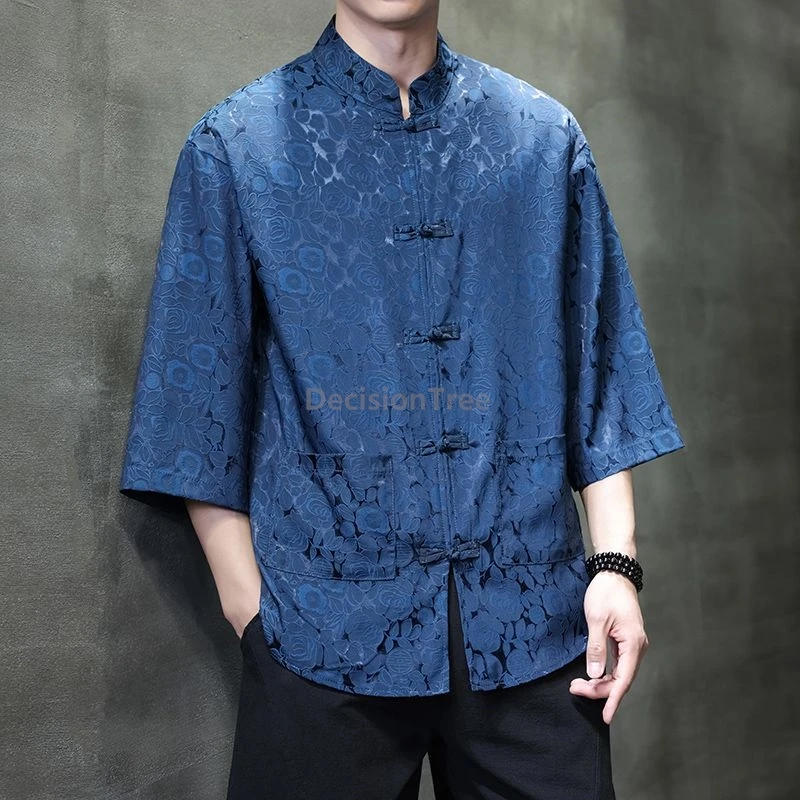 2025 thin jacquard men summer shirt chinese style vintage elegant temperament tang suit top leisure loose daily versatile top
2025 thin jacquard men summer shirt chinese style vintage elegant temperament tang suit top leisure loose daily versatile top