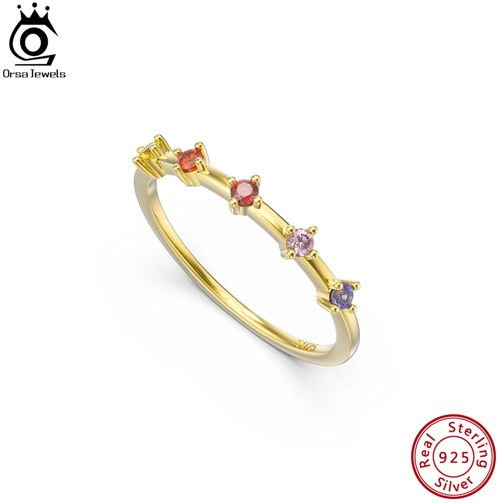 ORSA JEWELS Elegant 925 Sterling Silver Multi-Color CZ Stackable Rings for Women Wedding Engagement Finger Rings Jewelry EQR46
ORSA JEWELS Elegant 925 Sterling Silver Multi-Color CZ Stackable Rings for Women Wedding Engagement Finger Rings Jewelry EQR46