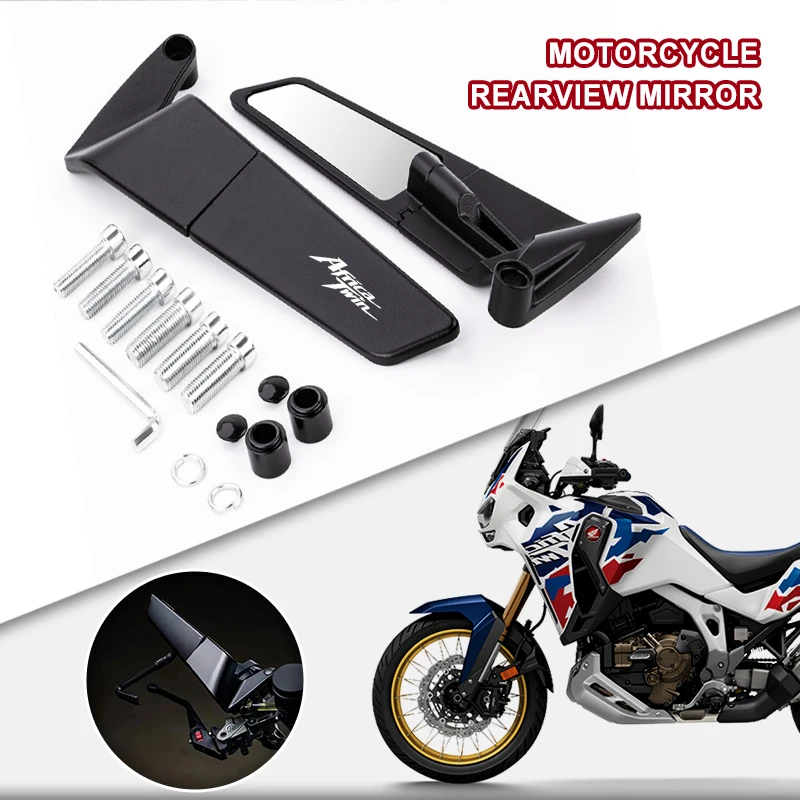 CNC Motorcycle Mirror Wind Wing side Rearview Reversing mirror For Honda Africa Twin Crf1100l Crf1000l AfricaTwin LNC750S
CNC Motorcycle Mirror Wind Wing side Rearview Reversing mirror For Honda Africa Twin Crf1100l Crf1000l AfricaTwin LNC750S