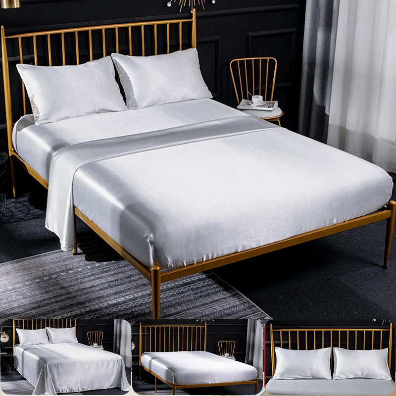 Elegant Satin Bedding Set - Premium Quality Flat and Fitted Sheet Set with Pillowcases for a Sumptuous and Opulent Sleep
Elegant Satin Bedding Set - Premium Quality Flat and Fitted Sheet Set with Pillowcases for a Sumptuous and Opulent Sleep