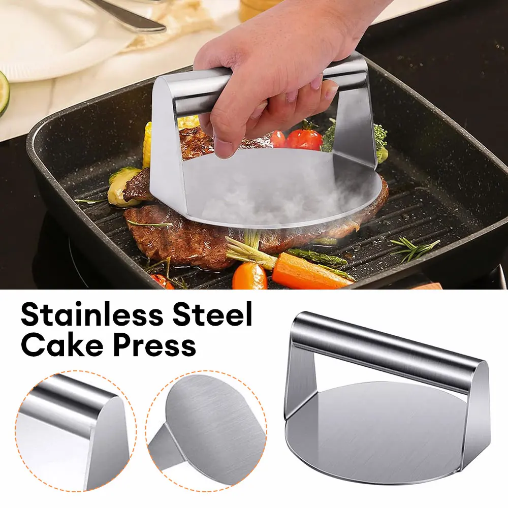 Hamburger Meat Press Stainless Steel Meat Beef Grill Burger Press Non-Stick Circular Patty Maker for Grilling Meat Patty Steak
Hamburger Meat Press Stainless Steel Meat Beef Grill Burger Press Non-Stick Circular Patty Maker for Grilling Meat Patty Steak