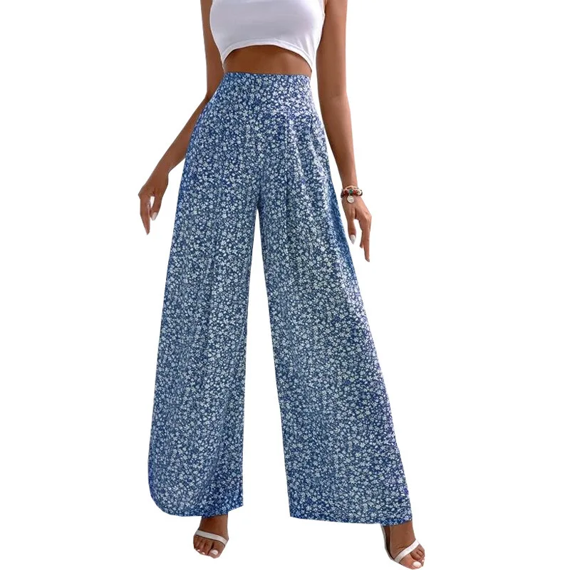 Blue Casual Long Pant for Women Summer Floral Printed High Waist Loose Straight Trousers Female Wide Leg Pants Women‘s Clothing
Blue Casual Long Pant for Women Summer Floral Printed High Waist Loose Straight Trousers Female Wide Leg Pants Women‘s Clothing