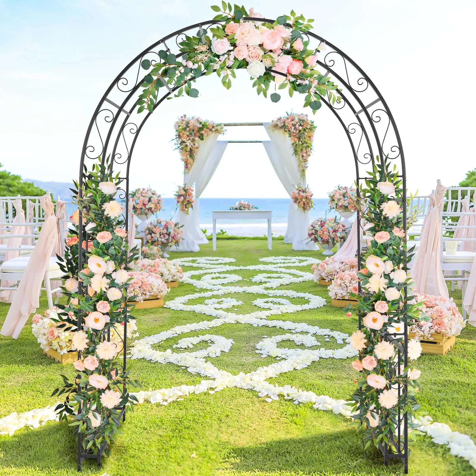 Metal Garden Arch Wedding Arch Garden Arbor Archway for Indoor Outdoor Wedding
Metal Garden Arch Wedding Arch Garden Arbor Archway for Indoor Outdoor Wedding