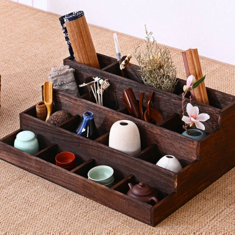 Zen Solid Wood Desktop Storage Box: Antique Tea Cup Rack, Tea Set Ceremony Organizer, Coaster Storage, Robust Storage
Zen Solid Wood Desktop Storage Box: Antique Tea Cup Rack, Tea Set Ceremony Organizer, Coaster Storage, Robust Storage