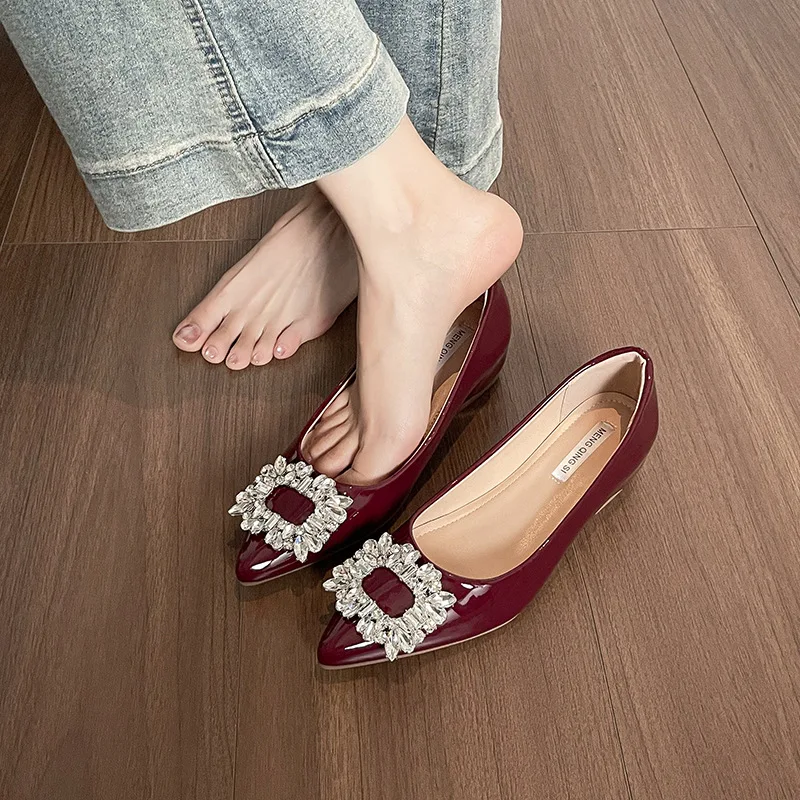 4cm Higher Rhinestone Square Buckle Women's Sandals Elegant Single Shoes for Women Fashion Banquet Women's Shoes Sandalias Mujer
4cm Higher Rhinestone Square Buckle Women's Sandals Elegant Single Shoes for Women Fashion Banquet Women's Shoes Sandalias Mujer