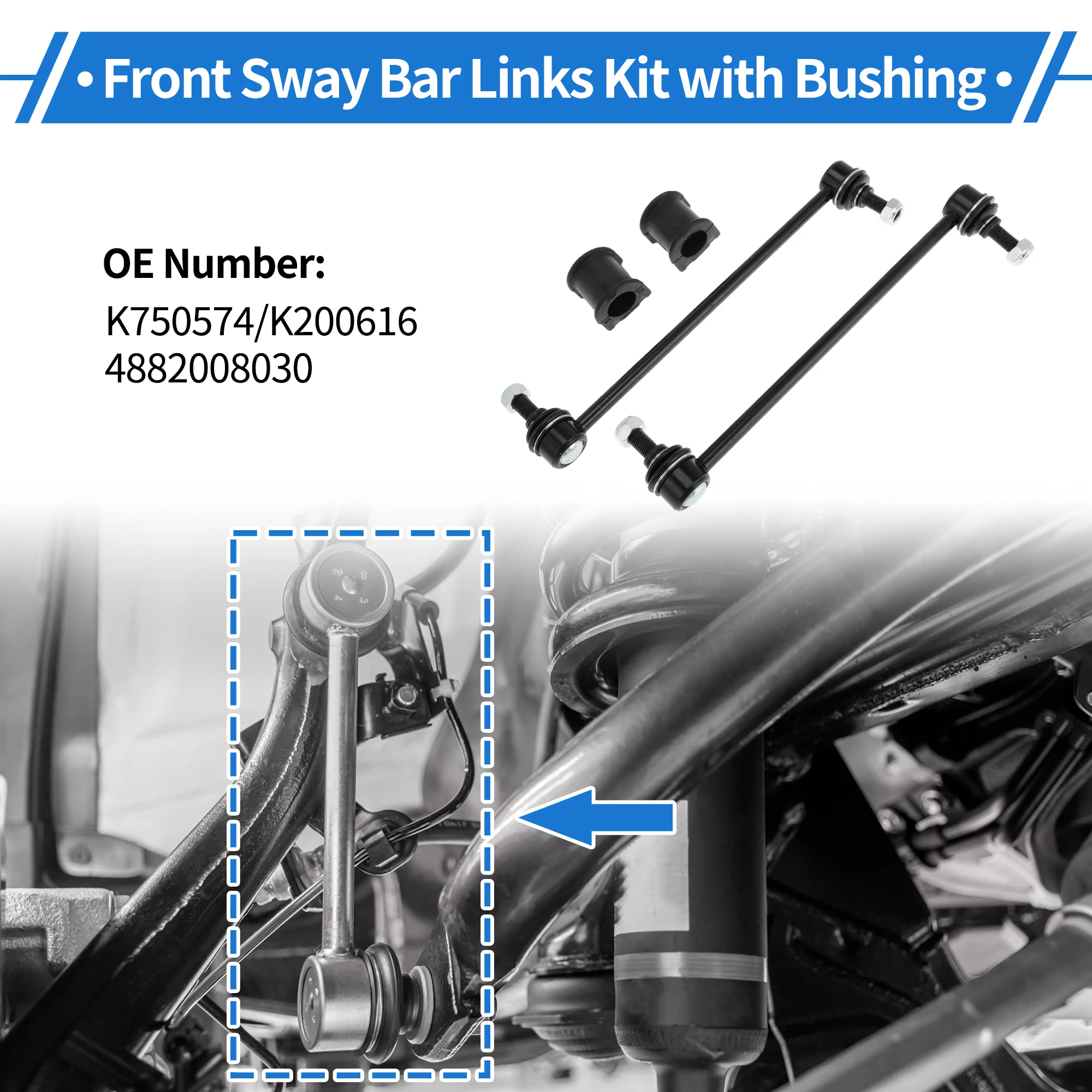 Тяги переднего стабилизатора UXCELL с 2-мя втулками для Toyota Sienna No K750574 1 комплект
Тяги переднего стабилизатора UXCELL с 2-мя втулками для Toyota Sienna No K750574 1 комплект