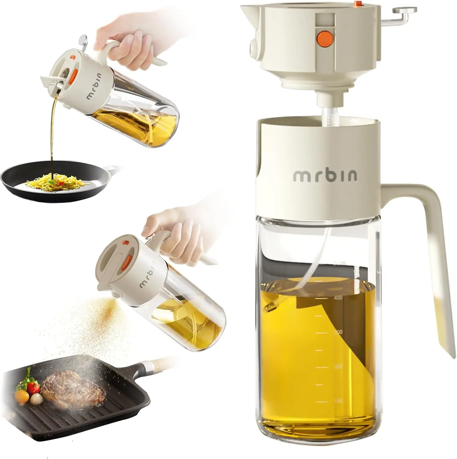 2 in 1 Olive Oil Dispenser Spray and Pour, 550ml / 18.5oz Food Grade Glass Avocado Mist Bottle, Vinegar refillable Dressing Cont
2 in 1 Olive Oil Dispenser Spray and Pour, 550ml / 18.5oz Food Grade Glass Avocado Mist Bottle, Vinegar refillable Dressing Cont