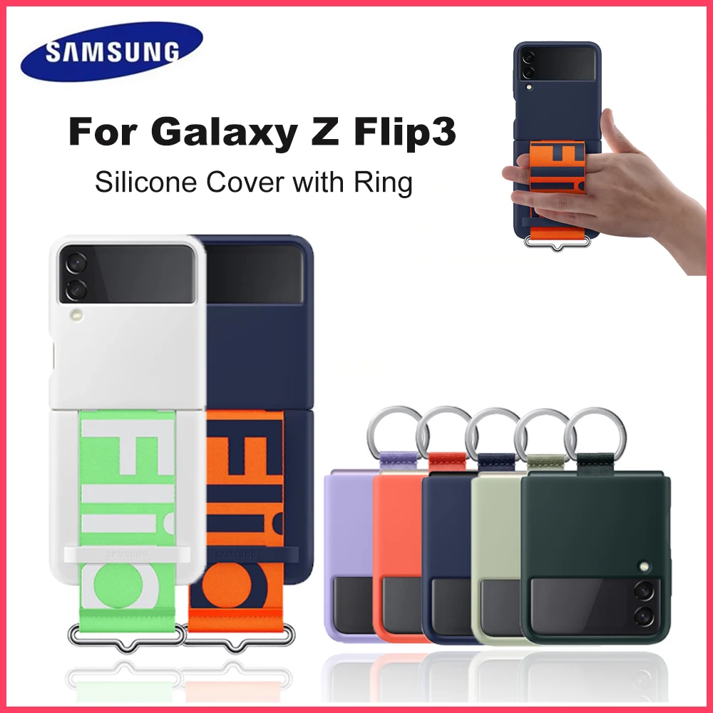 Original For Samsung Galaxy Z Flip3 Silicone Protective Cover with Ring Shockproof Smartphone Protector Case EF-PF711
Original For Samsung Galaxy Z Flip3 Silicone Protective Cover with Ring Shockproof Smartphone Protector Case EF-PF711