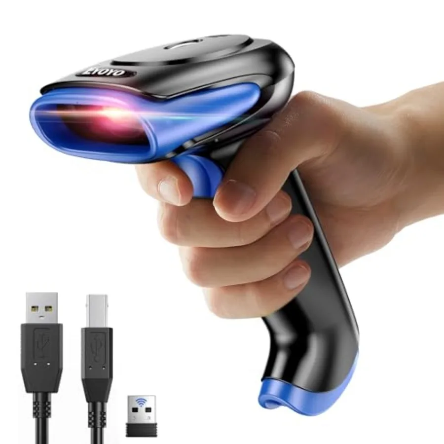 2D Bluetooth Barcode Scanner Wireless 2500mAh Handheld Cordless USB Wired QR Bar Code Reader for Library Warehouse Inventory Co
2D Bluetooth Barcode Scanner Wireless 2500mAh Handheld Cordless USB Wired QR Bar Code Reader for Library Warehouse Inventory Co