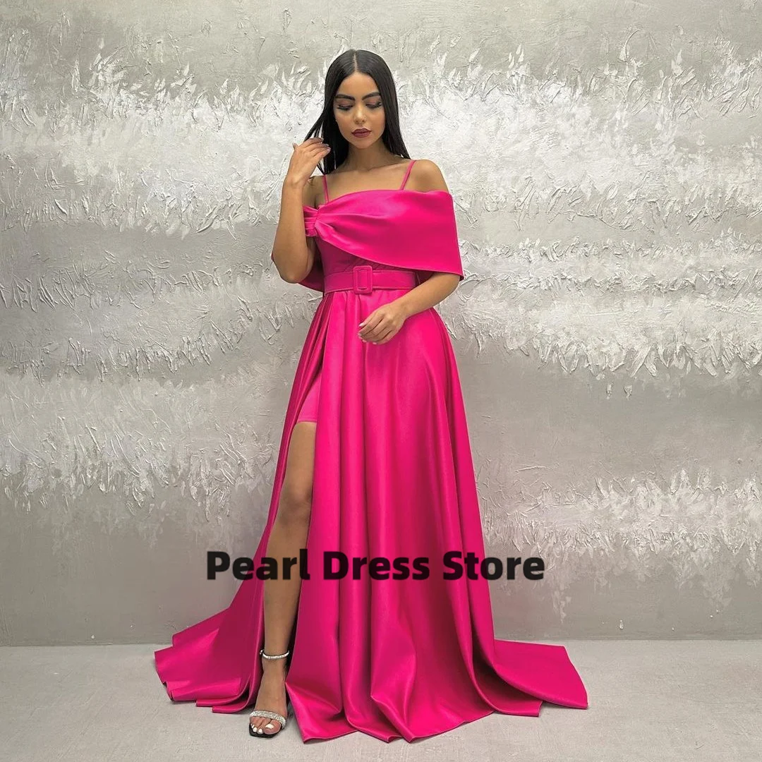 Boat Neck Prom Dress Thin Back Strap Off Shoulder High Fork Belt and Floor Black Zipper Elegant Wrinkles 2023
Boat Neck Prom Dress Thin Back Strap Off Shoulder High Fork Belt and Floor Black Zipper Elegant Wrinkles 2023