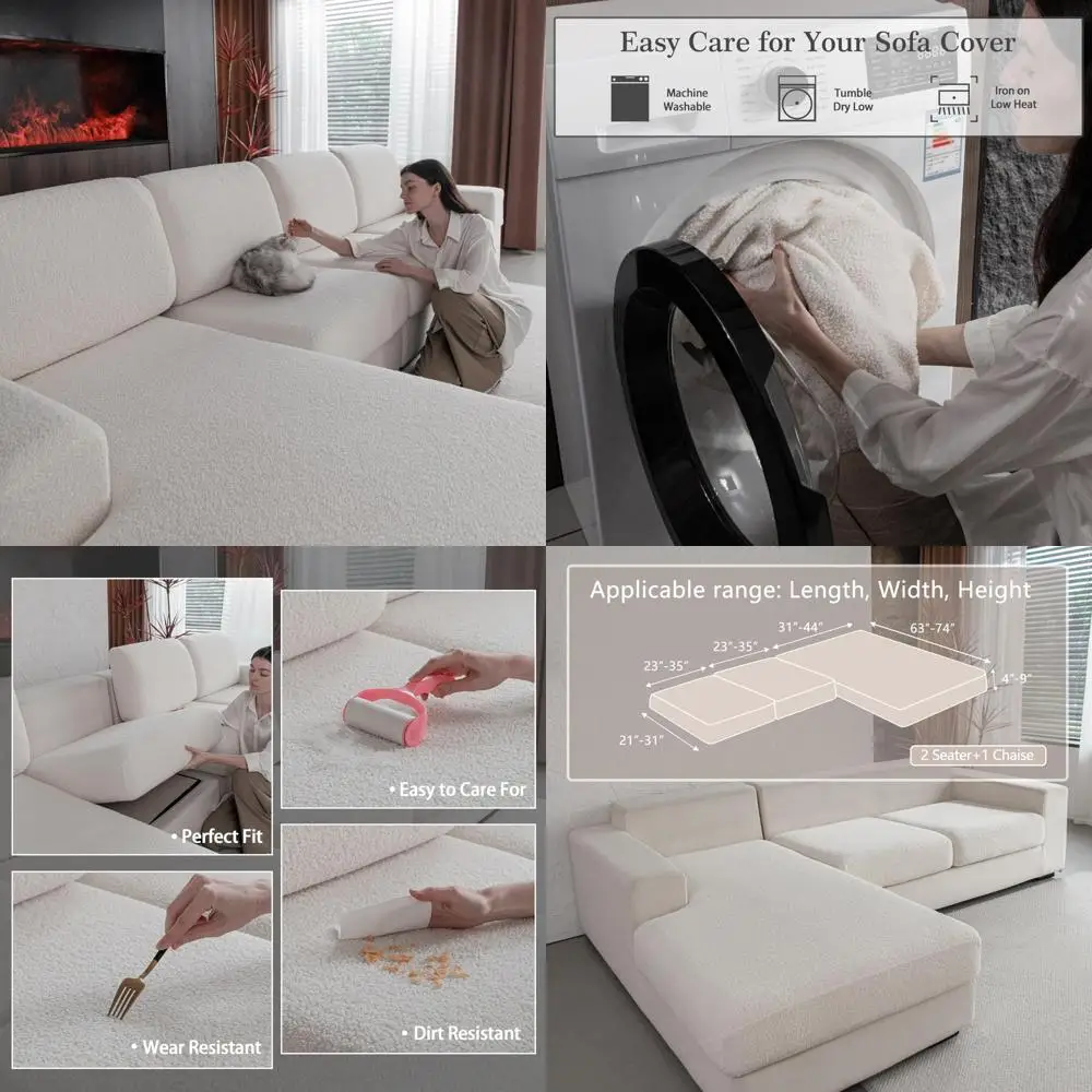 Couch Cushion Covers for Sectional Sofa, Stretch Soft Sofa Slipcovers Washable Wear-Resistant Universal Furniture Protector for
Couch Cushion Covers for Sectional Sofa, Stretch Soft Sofa Slipcovers Washable Wear-Resistant Universal Furniture Protector for