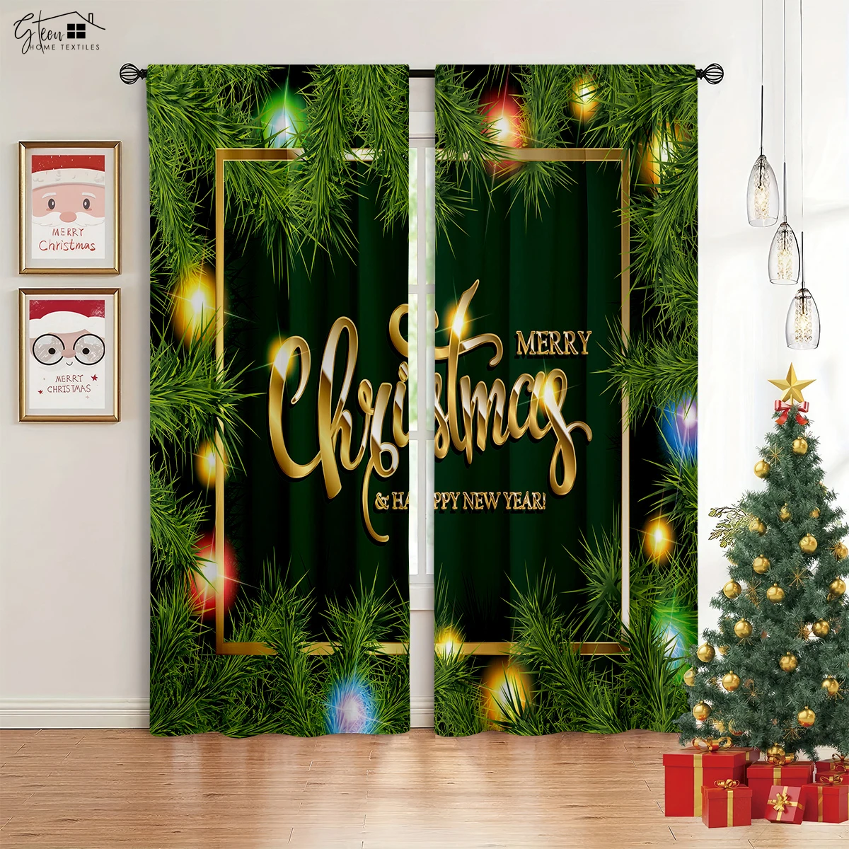 Christmas Decoration Curtains Christmas Tree Gifts Fireplace Living Room Bedroom Children New Year Festival 3D Printing Curtains
Christmas Decoration Curtains Christmas Tree Gifts Fireplace Living Room Bedroom Children New Year Festival 3D Printing Curtains
