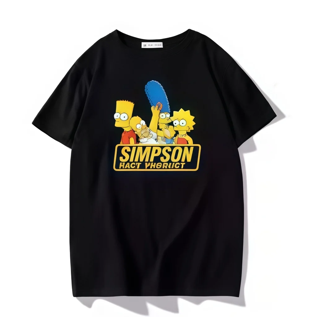 Cartoon Simpson Loose Summer T-Shirt Top Short-Sleeved Y2K Men's T-Shirt Cotton Adult and Kidsren Family Wear
Cartoon Simpson Loose Summer T-Shirt Top Short-Sleeved Y2K Men's T-Shirt Cotton Adult and Kidsren Family Wear