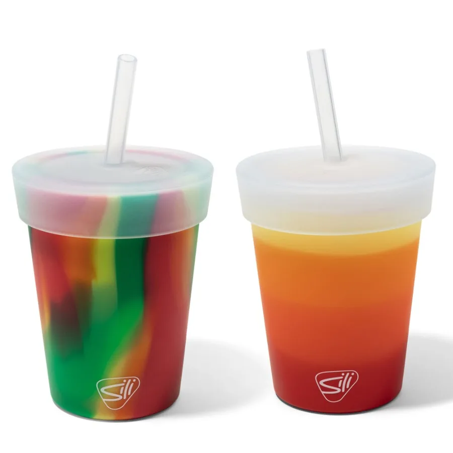 : Straw Tumblers 8oz: 2 Pack - Marigold and Hibiscus - Silicone Unbreakable Cups w/ No Leak Lids, Dishwasher-Microwave-Freezer-
: Straw Tumblers 8oz: 2 Pack - Marigold and Hibiscus - Silicone Unbreakable Cups w/ No Leak Lids, Dishwasher-Microwave-Freezer-