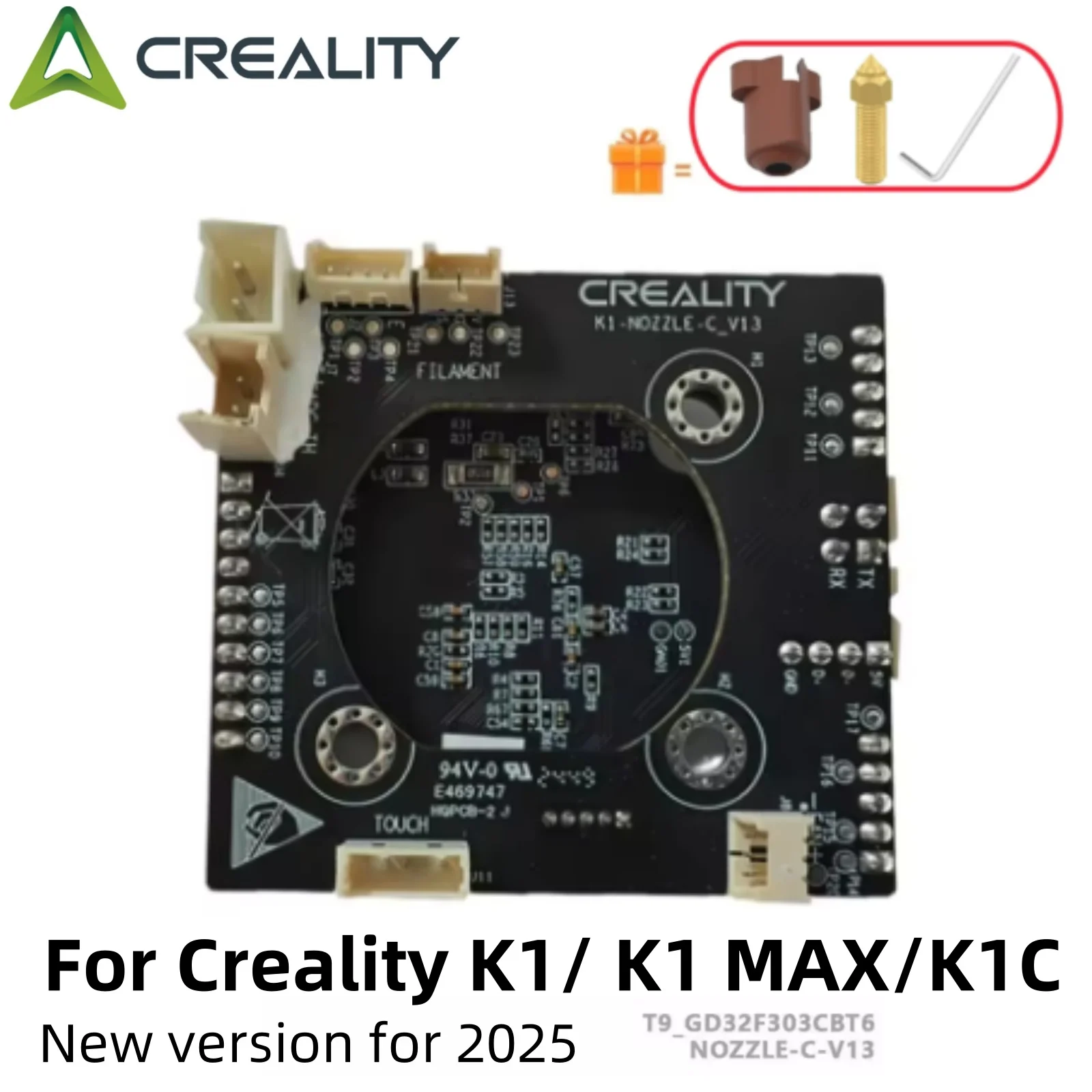 Original K1C PCBA_G_K1-MAX K1_T9_GD32F303CBT6 NOZZLE-C-V13 HQPCB-2 Adapter Board PCBA Breakout Module For K1C K1 K1 MAX
Original K1C PCBA_G_K1-MAX K1_T9_GD32F303CBT6 NOZZLE-C-V13 HQPCB-2 Adapter Board PCBA Breakout Module For K1C K1 K1 MAX