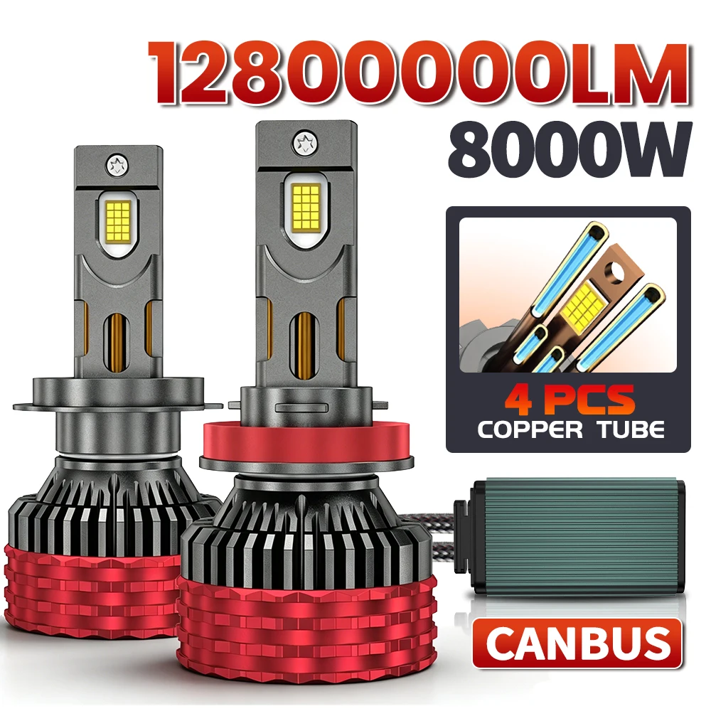 8000W H7 H4 H11 LED CANBUS H1 9005 HB3 9006 HB4 9012 9007 H13 LED Headlight Bulbs 12800000LM Super Bright 6000K Turbo Car Lights
8000W H7 H4 H11 LED CANBUS H1 9005 HB3 9006 HB4 9012 9007 H13 LED Headlight Bulbs 12800000LM Super Bright 6000K Turbo Car Lights