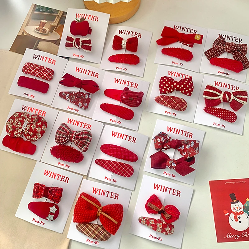 2Pcs Red Bow Hair Ornament Baby Hair Circles Pins Christmas New Year Accessories Hair Clips For Women Girls
2Pcs Red Bow Hair Ornament Baby Hair Circles Pins Christmas New Year Accessories Hair Clips For Women Girls