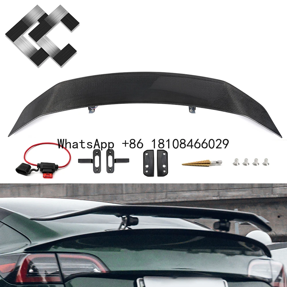Carbon Fiber Automatic Adjustable Electric Lift up Down Car Rear Trunk Spoiler Wing for Model 3/Y
Carbon Fiber Automatic Adjustable Electric Lift up Down Car Rear Trunk Spoiler Wing for Model 3/Y