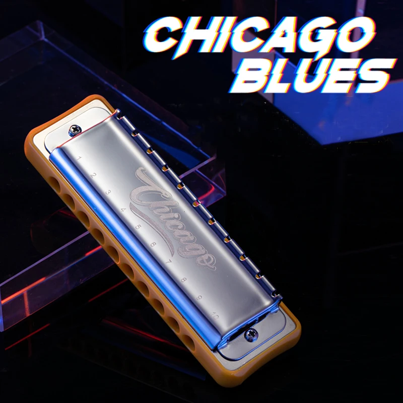 JDR Harmonica Chicago Diatonic Armonica 10-Hole 20 Tones Blues Harp C Key Professional Mouth Organ Musical Instruments Beginners
JDR Harmonica Chicago Diatonic Armonica 10-Hole 20 Tones Blues Harp C Key Professional Mouth Organ Musical Instruments Beginners