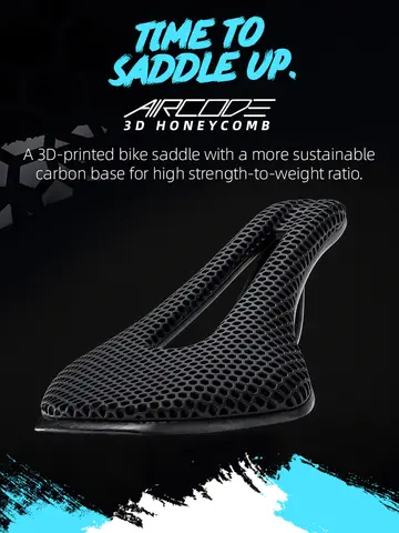 RYET 3D Printed Bicycle Saddle Ultralight Carbon Fiber Hollow Comfortable Breathable MTB Gravel Road bike Cycling Seat Parts