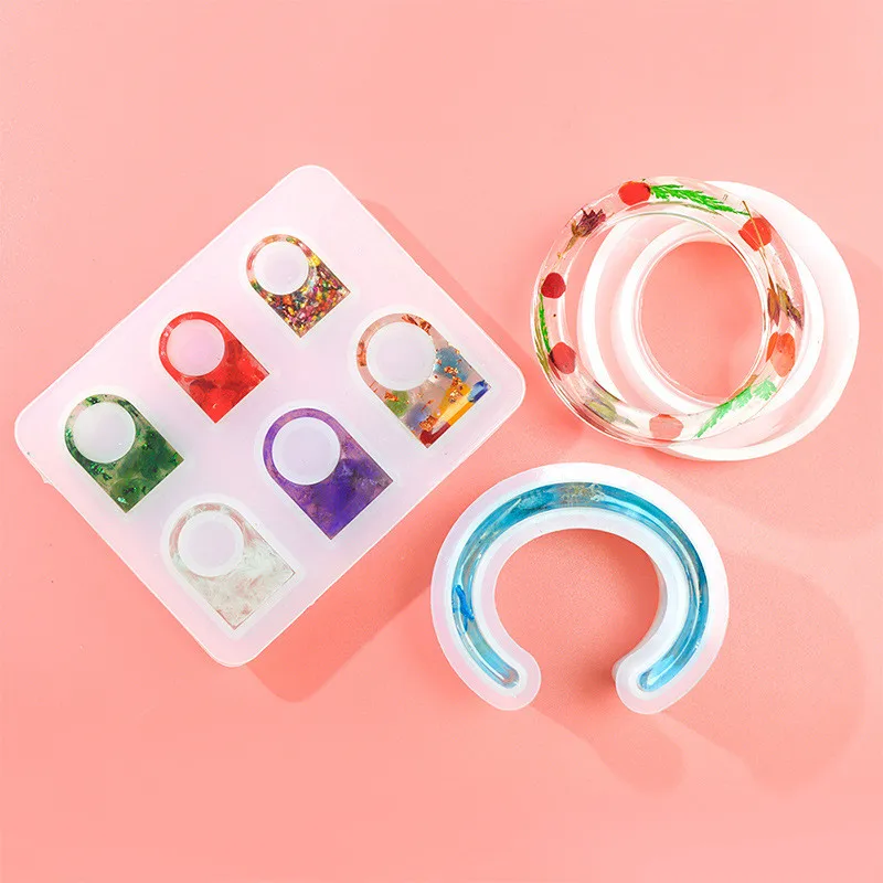 C-Shaped Bracelet Bangle Ring Epoxy Mold Irregular Silicone DIY Jewelry Making Half Open Clear Resin Mould Pendant Handmade Tool
C-Shaped Bracelet Bangle Ring Epoxy Mold Irregular Silicone DIY Jewelry Making Half Open Clear Resin Mould Pendant Handmade Tool